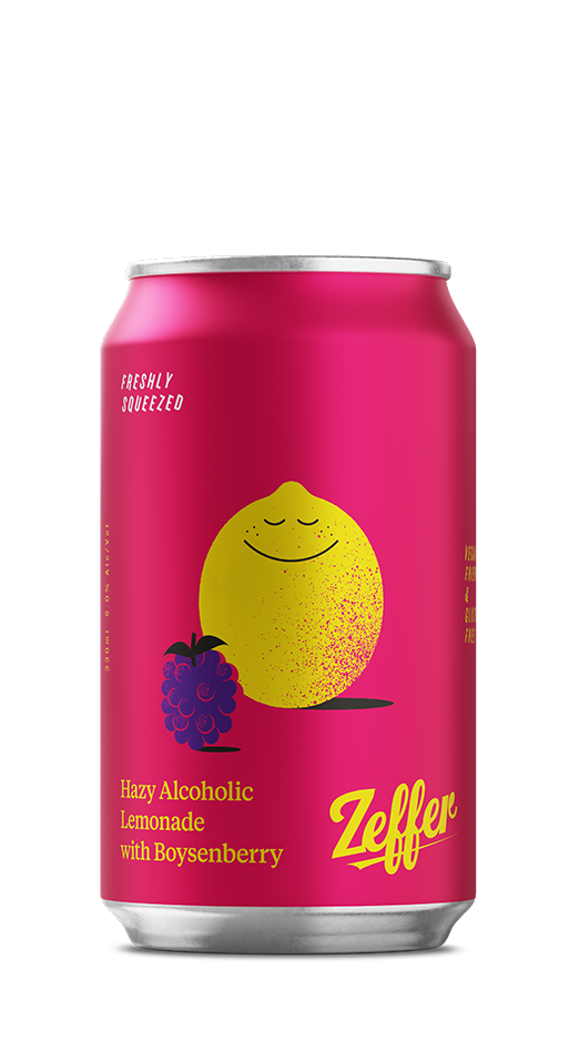 Hazy Alcoholic Lemonade with Boysenberry